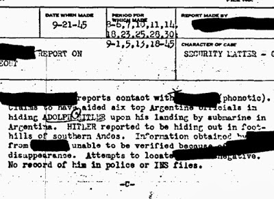 FBI - Escape de Hitler a Argentina - 1 detalle