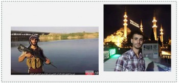 Fotografías de la página facebook de Abdulla Al Jami (Abu Hamza Abdulla). A la derecha: Durante su estadía en Estanbul, Turquía. A la izquierda: Como activista de ISIS en Irak (página facebook ابوحمزةعبدالله, 26 de junio de 2015)